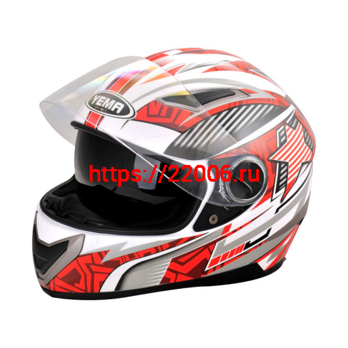 Мотошлем YM-826 красный (L)