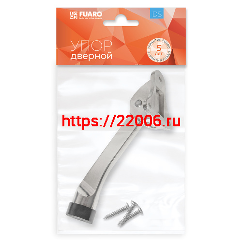 Упор Fuaro (Фуаро) дверной напольный STOPPER-100 SN (мат.никель) козья ножка фото 2 Упор Fuaro (Фуаро) дверной напольный STOPPER-100 SN (мат.никель) козья ножка фото 2