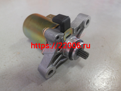 Электростартер SYM,KYMCO (50 см3;2-х тактники;вал 10 шлицев,d7 мм,вылет 9 мм;клемма плоская назад) Электростартер SYM,KYMCO (50 см3;2-х тактники;вал 10 шлицев,d7 мм,вылет 9 мм;клемма плоская назад)