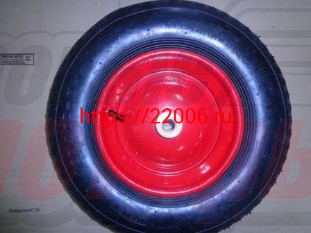 Колесо тачки садовой 8" 3,50-8" (W14) (под ось 16мм) ступица, подшипник, камера Колесо тачки садовой 8" 3,50-8" (W14) (под ось 16мм) ступица, подшипник, камера