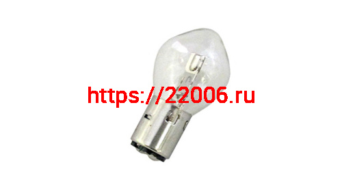 Лампа фары B35 BA20D (груша) 12V 35/35W прозрачная (блистер)