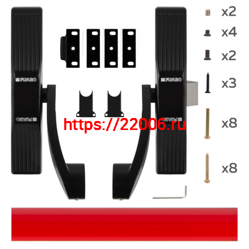 Ручка-штанга Fuaro (Фуаро) нажимная AP.1700B push-bar (ANTI-PANIC 1700В) накладной для одно/двуствор. дверей фото 2