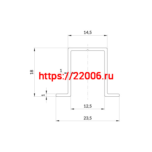 Нижняя Punto (Пунто) направляющая Soft LINE 45/55/1000 track (1 м) фото 2