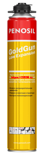 Пена монтажная PENOSIL GoldGun Low Expansion профессиональная с низким расширением, 750 мл Пена монтажная PENOSIL GoldGun Low Expansion профессиональная с низким расширением, 750 мл