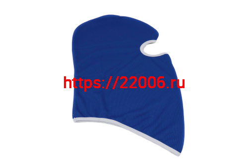 Подшлемник (балаклава) синий с белой окантовкой MC-983 (1 широкий вырез для глаз) Подшлемник (балаклава) синий с белой окантовкой MC-983 (1 широкий вырез для глаз)
