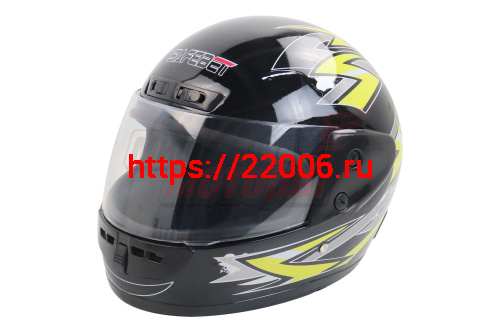 Шлем SAFEBET HF-101 чёрно-серо-желтый Q42 "S,M,L,XL,XXL" (интеграл) Шлем SAFEBET HF-101 чёрно-серо-желтый Q42 "S,M,L,XL,XXL" (интеграл)