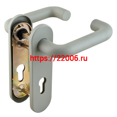 Ручка Fuaro (Фуаро) дверная DH-0433/GR NE (СЕРАЯ) с пружиной для замка (FL-0432, 0433, 0434), НЕЙЛОН Ручка Fuaro (Фуаро) дверная DH-0433/GR NE (СЕРАЯ) с пружиной для замка (FL-0432, 0433, 0434), НЕЙЛОН