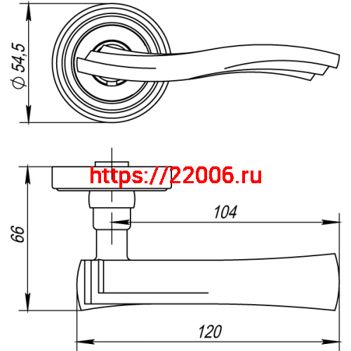 Ручка Punto (Пунто) раздельная VENTO ML CF-17 кофе фото 3