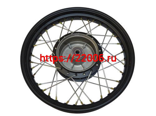 Обод 18" задний спицы, барабан. тормоз 3,0х18  COMBAT 400 черный (ось 17мм) фото 2