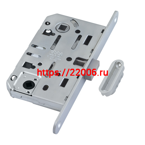 B06102.50.34.640 AGB (АГБ) Защелка врезная WC (мат. хром) MEDIANA POLARIS с отв. планкой (скин)