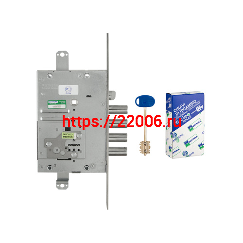 Замок Mottura (Моттура) врезной сувальдный с защёлкой 52.J535M-D MyKey (правый), ключ 60 мм, без накл. фото 2