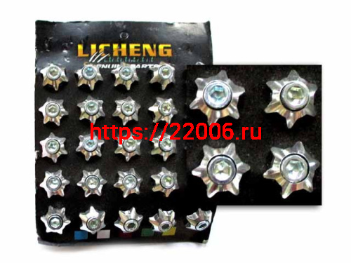 Болты декоративные хром (25 штук в упаковке) М6 Болты декоративные хром (25 штук в упаковке) М6