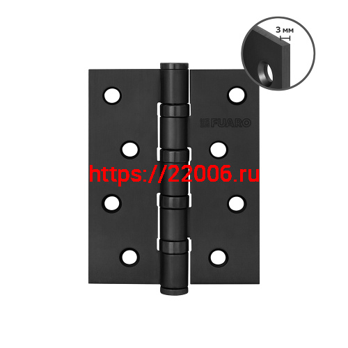 Петля Fuaro (Фуаро) универсальная HEAVY IN4400U BL (черный) 100х75х3 мм Петля Fuaro (Фуаро) универсальная HEAVY IN4400U BL (черный) 100х75х3 мм