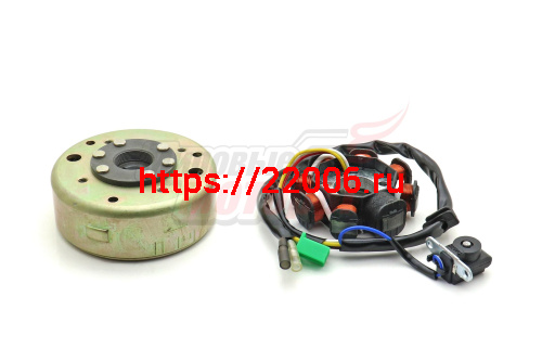 Зажигание в сборе с маховиком 1P57F (150cc c реверсом) Зажигание в сборе с маховиком 1P57F (150cc c реверсом)