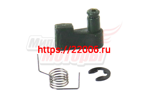 Собачка стартера с пружиной мотокосы BC/GBC-026 (комплект= 1 собачка ПЛАСТИК+1 пружина+1 шайба) Собачка стартера с пружиной мотокосы BC/GBC-026 (комплект= 1 собачка ПЛАСТИК+1 пружина+1 шайба)