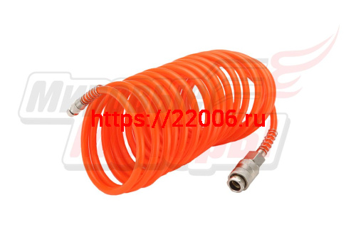 Шланг пневматический с фитингами рапид (5*8мм-5м, 10bar, спиральный) Шланг пневматический с фитингами рапид (5*8мм-5м, 10bar, спиральный)