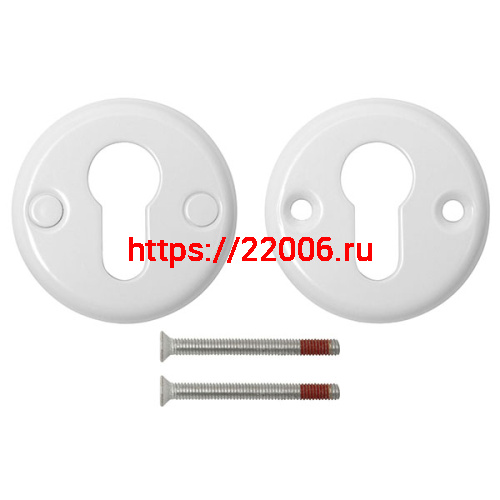 Декоративная Fuaro (Фуаро) накладка ESC-С-001-WH цилиндровая (белый) фото 3