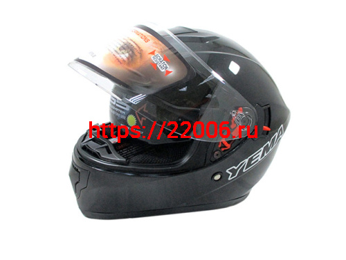 Мотошлем YM-830 черный (S) Мотошлем YM-830 черный (S)