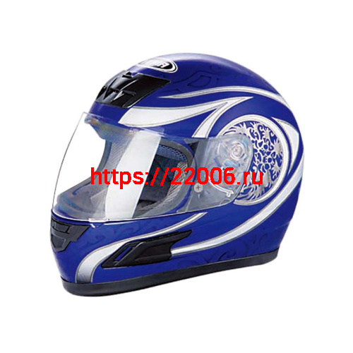 Мотошлем YM-802 бело-синий (L)