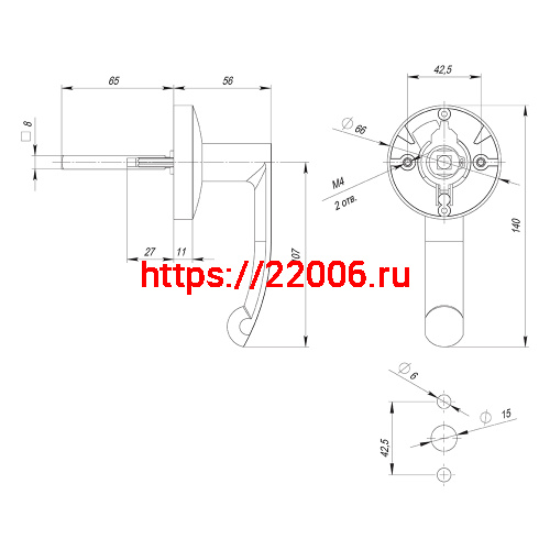 Ручка Fuaro (Фуаро) накладная AP.H-101 (H-101) для 1700B и 1700C с фиксацией ключом фото 4 Ручка Fuaro (Фуаро) накладная AP.H-101 (H-101) для 1700B и 1700C с фиксацией ключом фото 4
