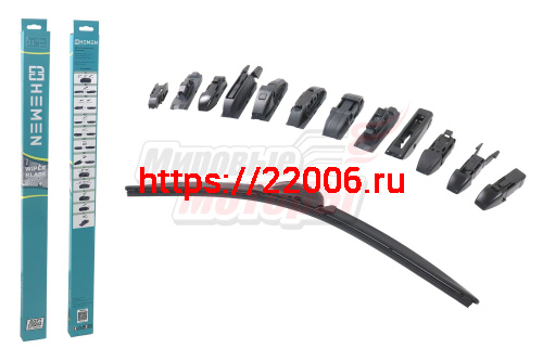 Щётка стеклоочистителя бескаркасная HEMEN 530 мм + 12 адаптеров (HB530) Щётка стеклоочистителя бескаркасная HEMEN 530 мм + 12 адаптеров (HB530)