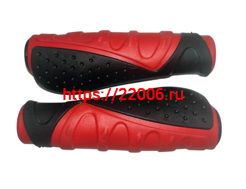 Грипсы для велосипеда 130мм, резина, с двумя грипстопами, с заглушками (красные) (H-G119) фото 3 Грипсы для велосипеда 130мм, резина, с двумя грипстопами, с заглушками (красные) (H-G119) фото 3