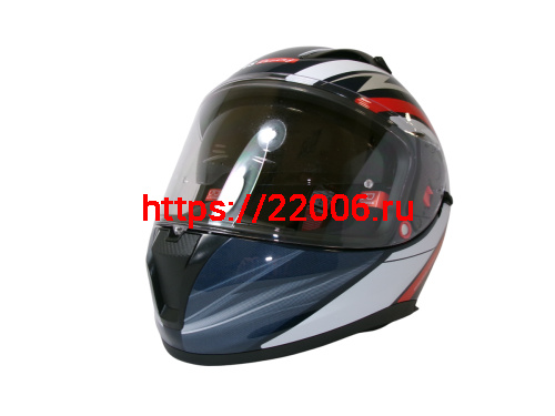 Шлем TVS RACING (Индия) STREET D/V NAVY BLUE RED размер L, + пинлок в комплекте, очки