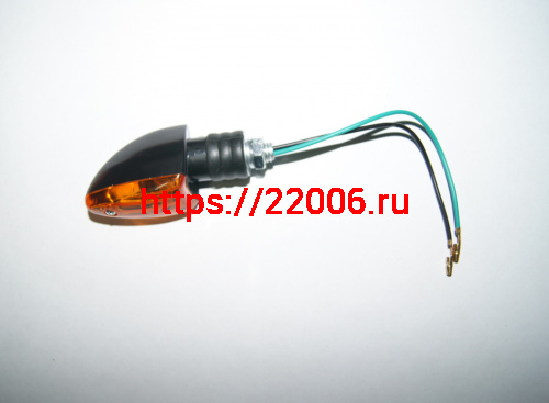 Указатель поворота №38 треугольный пластик оранжевое стекло Указатель поворота №38 треугольный пластик оранжевое стекло