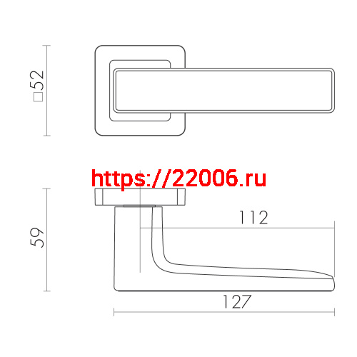Ручка Fuaro (Фуаро) раздельная K.XM52.DENVER (DENVER XM) SSC/CP-16 сатинированный хром/хром фото 3
