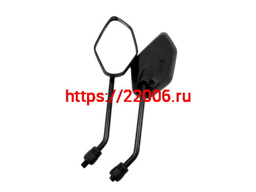 Зеркала заднего вида №47 пластик черный многогранное малое М10 Зеркала заднего вида №47 пластик черный многогранное малое М10