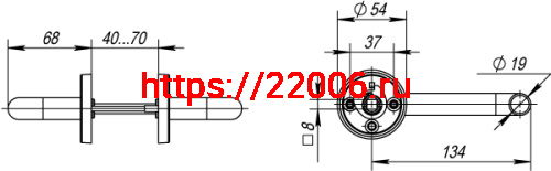 Ручка Fuaro (Фуаро) раздельная R.DSS304-0203/19 (DSS-0203/19) INOX 304 фото 3