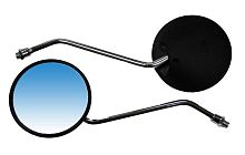 Зеркала заднего вида №02 пластик черное круглое  Dingo М8