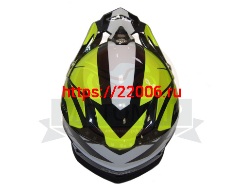 Шлем кроссовый YM-915 "YAMAPA", бело-синий, бело-красный, черно-желтый, размер L фото 3 Шлем кроссовый YM-915 "YAMAPA", бело-синий, бело-красный, черно-желтый, размер L фото 3