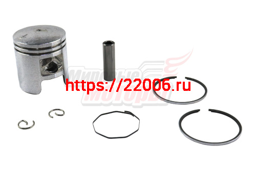 Поршень 41,25 мм (2х такт.двиг.) (с кольцами, пальцем, стопор.кольц.) Поршень 41,25 мм (2х такт.двиг.) (с кольцами, пальцем, стопор.кольц.)