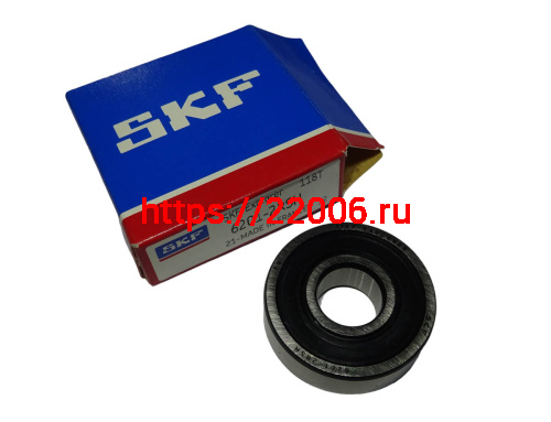 Подшипник 180201 (12х32х10) закрытый резиной (6201 2RS) SKF оригинал (082 T) Подшипник 180201 (12х32х10) закрытый резиной (6201 2RS) SKF оригинал (082 T)