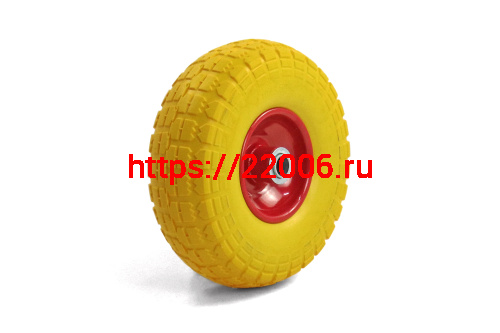 Колесо ПЕНА тачки садовой 4" 3,50/4" (W10) (под ось 20мм) фото 2 Колесо ПЕНА тачки садовой 4" 3,50/4" (W10) (под ось 20мм) фото 2