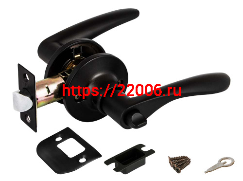 Ручка Fuaro (Фуаро) защелка DK620/BL BL-BK (620/BL BL-B) (фик.) черный